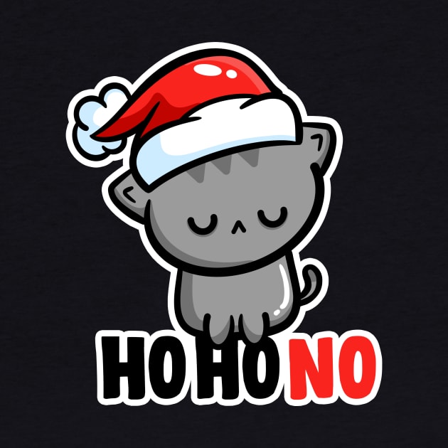 Ho Ho No Christmas Cat by fishbiscuit